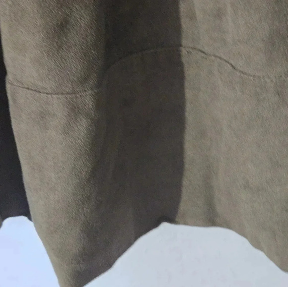 Vakko for I.N.C. | Olive Green Micro Suede Fit Flare Shirt Dress Sz S - Picture 9 of 9